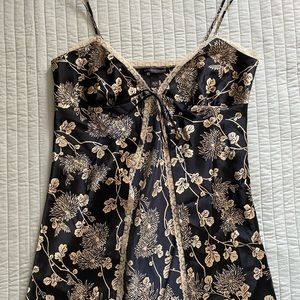 Victorias Secret Black Gold Baby Doll Lingerie